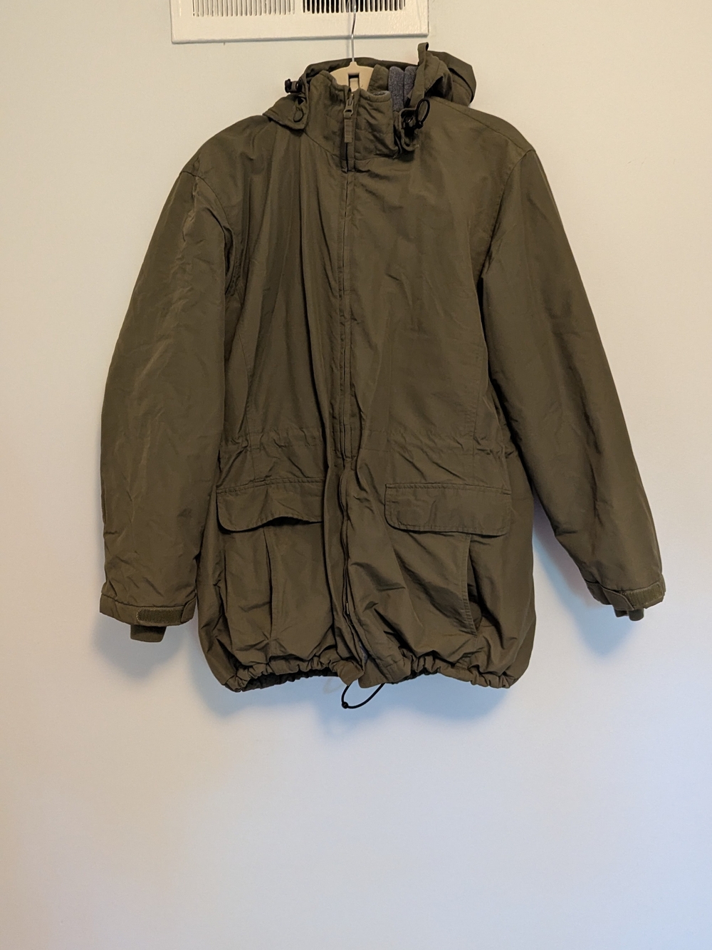 Lands' End Women's Field Parka Jacket - Olive Green